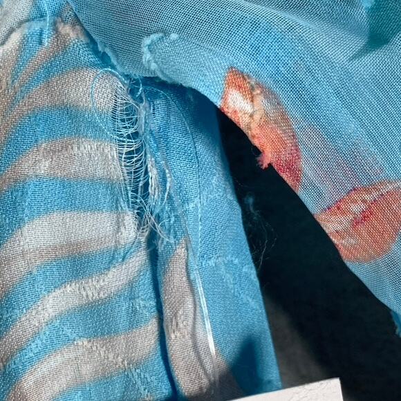 WILLOW DRIVE Women's Sky Blue Combo Off-The-Shoulder Floral-Print Maxi Dress - Picture 6 of 13